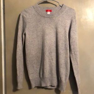 Grey crew neck 100% cashmere sweater S
